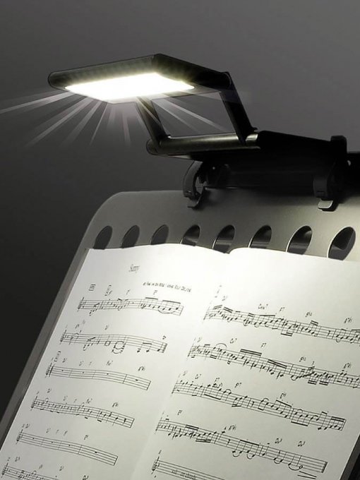 Rechargable LED for music standard